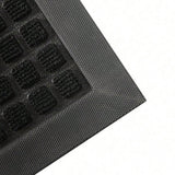 PVC Entrance Mat 45x75cm Slip Resistant Rubber Backing for Door Black