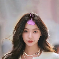 2Pcs Set Hair Volume Clip for Fluffy Bangs Easy High Crown Volume Comb for Natural Voluminous Look Purple
