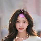 2Pcs Set Hair Volume Clip for Fluffy Bangs Easy High Crown Volume Comb for Natural Voluminous Look Purple