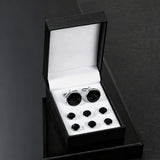 8 Pcs Men Cufflink Shirt Stud Set Tuxedo for Wedding Party Wear Style 1