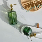 450ml Glass Soap Dispenser for Dish Soap Dispenser Bathroom Green