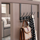 Stainless Steel Door Hooks Over The Door for Bathroom Kitchen Bedroom Black