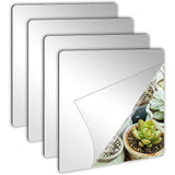 4Pcs Acrylic Mirror Wall Stickers 30x30cm Self-Adhesive Decorative Mirrors for Bedroom Living Room