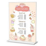 3 Pcs Acrylic Sign Holders Clear Menu Stand Vertical Flyer Display