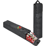 Wrapping Paper Organizer Bag Holds 9 Rolls with Pocket for Christmas Black
