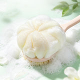 2 in 1 Back Scrubber for Shower with Loofah for Cleanse Back and Hard to Reach Areas Pink
