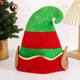 Christmas Elf Santa Hat for Adults with Bent Horns and Ears