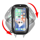 Bicycle Motorcycle Handlebar Mount Holder Waterproof Case for Mobile Phone Black