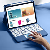 Keyboard Case with Touchpad and 7 Color Backlight Compatible With iPad 10th and 11th Gen Blue