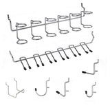 140Pcs Pegboard Hooks Set Peg board Hanger Assortment Storage Trays Organizer Bin