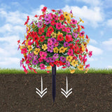 Artificial Topiary Ball Flowers Plant UV Resistant For Outdoors Planters Spring Decoration