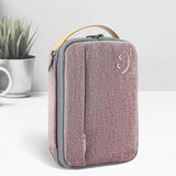 Portable Cord Organizer Travel Electronic Organizer Case for USB Cable Chargers Pink