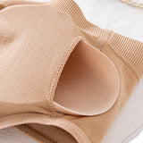 Bras for Women Non-Slip Seamless Padded with Removable Shoulder Straps Nude