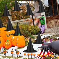 12Pcs Halloween Witch Hats – Wizard Costume Accessories with Nylon Rope