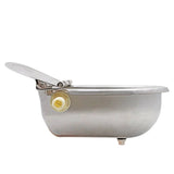 304 Stainless Steel Cattle Water Bowl 4L Automatic with Drain Hole