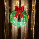 Christmas Hanging Wreath Festive Artificial Garland Decoration Green