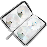 CD Zipper Storage Case for 80 Discs Protective Pages Box with Carrying Handle Black