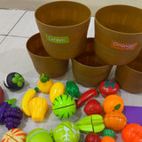 Play Cutting Food Set Educational Toy for Preschool Learning