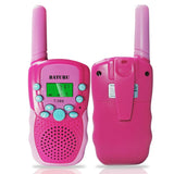 2Pcs Set Walkie Talkies for Kids 22 Channels 2-Way Walkie Talkie Toys for Camping Hiking Indoor Outdoor Rose Red