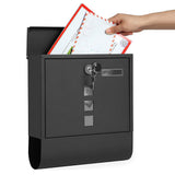 Wall Mounted Large Metal Mailbox with Key Lock Rust-Resistant Parcel Box
