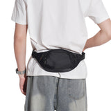 Casual Chest Bag Multi-Pocket Waist Bag for Sports Traveling Workout Black