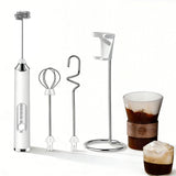 3 in 1 Electric Milk Frother Coffee Stirrer White