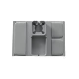 Couch Cup Holder Tray Sofa Armrest Tray with Drink Holder Side Pockets Grey