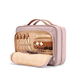 Travel Hanging Toiletry Bag Makeup Bag Packing Organizers with Jewelry Storage Compartment Pink