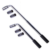 Extendable Wheel Telescopic Car Van Brace Socket with 2 Sockets L Shaped Universal Wheel Wrench for Tire Removal