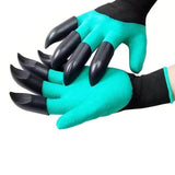 2 Pairs Waterproof Garden Gloves with ABS Claws for Digging
