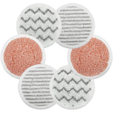 6Pcs Replacement Steam Mop Pads Compatible with Shark Models Grey Orange