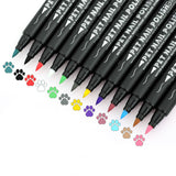 12 Colors Pet Nail Polish Marker Pens Set for Dogs and Cats