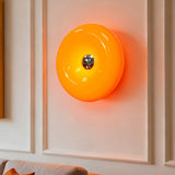 Rechargeable Donut Lamp for Table and Wall with Touch Dimmer Orange