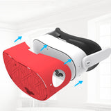 7-Piece Silicone Protective Case Set for Meta Quest 3S VR Headset Accessories Red