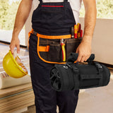 Portable Roll Up Tool Bag Hardware Repair Tool Organizer for Electrician Mechanic Black