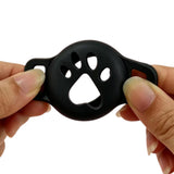 Adjustable Cat Collar with Holder Compatible with Apple AirTag Reflective Collar with Bell for Kittens Cats Black