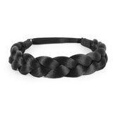 Plaited Headband Hair Extension Adjustable Stretch Black
