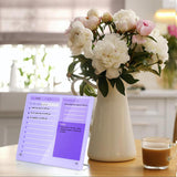 Desktop Acrylic Dry Erase Board with Stand Office Supplies Purple