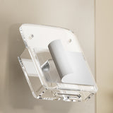 2 PCS No Drill Wall Phone Holder Clear Phone Stand for Home Transparent