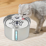 3L Stainless Steel Cat Water Fountain – Automatic Electric Pet Drinking Dispenser for Cats and Dogs
