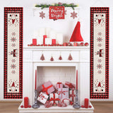 2Pcs Christmas Holiday Garage Door Banner Indoor Outdoor Wall Hanging Decor