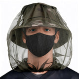 5PCS Mosquito Head Net Bug Hat for Camping Hiking Fishing and Gardening Army Green
