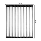 Over Sink Dish Drainer Roll Up Rack with Colander for Kitchen