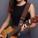 Guitar Strap for Acoustic Electric Classic and Bass Guitars Brown