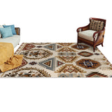 Retro Persian Printed Floor Mat Living Room Mat Brown