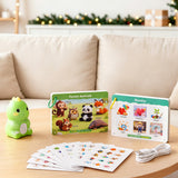 English Learning Touch Pen Dinosaur with 600 Word Cards Stickers USB Green