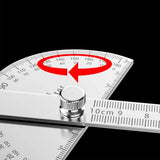 0-180 Degree Stainless Steel Protractor Angle Finder Arm Measuring Gauge Ruler Style 2