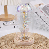 Eternal Rose Flower with LED Lights Christmas & Birthday Gift White