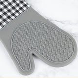 4Pcs Plaid Oven Mitts and Pot Holders for Cooking Baking Grilling