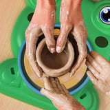 Pottery Wheel Kit for Kids Pottery Painting Set for Arts and Crafts Green